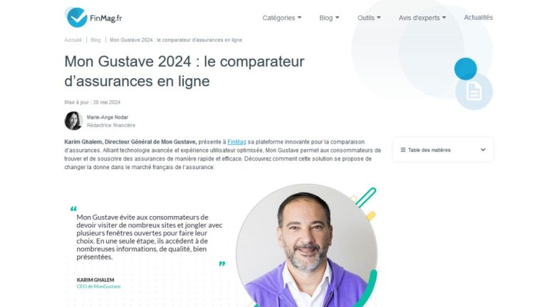 Mon Gustave mis à l'honneur sur FINMAG