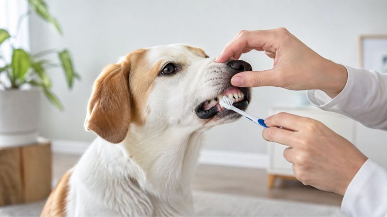 Brossage des dents d’un chien pour prévenir la mauvaise haleine