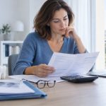 Salariée comparant les remboursements de sa mutuelle d’entreprise pour des frais d’optique et dentaires